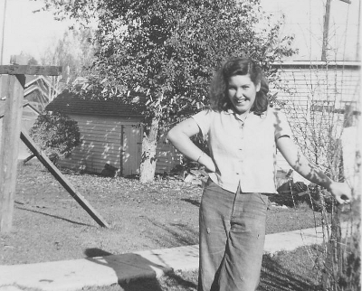 Unknown Johnson Girl in Imogene and Elgie Meuli's Backyard