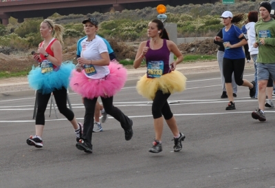 Runners in tutus